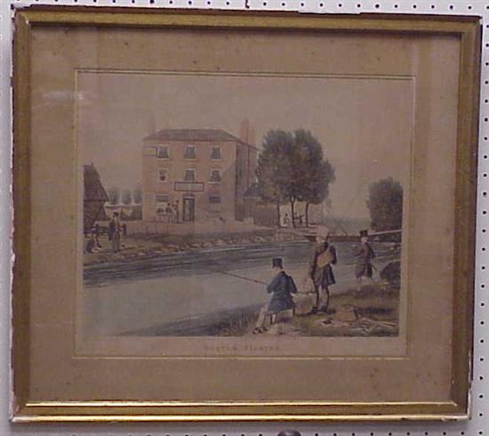 Appraisal: Helme aquatint of painting after J Pollard ''Bottom Fishing'' titled