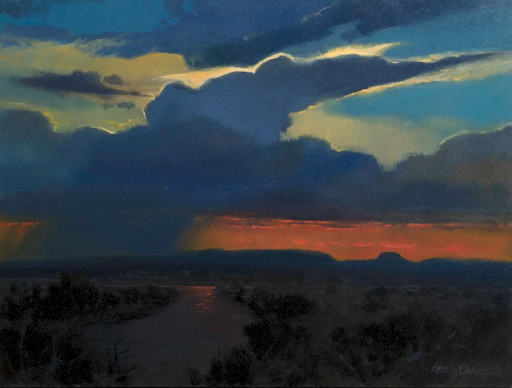 Appraisal: Arturo Chavez O'Keeffe Country Sunset ARTURO CHAVEZ b O'Keeffe Country