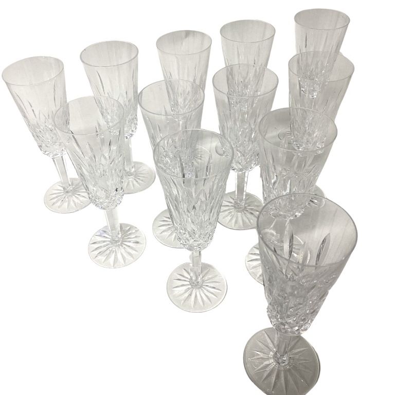 Appraisal: Waterford Crystal Champagne Flutes Waterford Crystal Champagne Flutes Set of