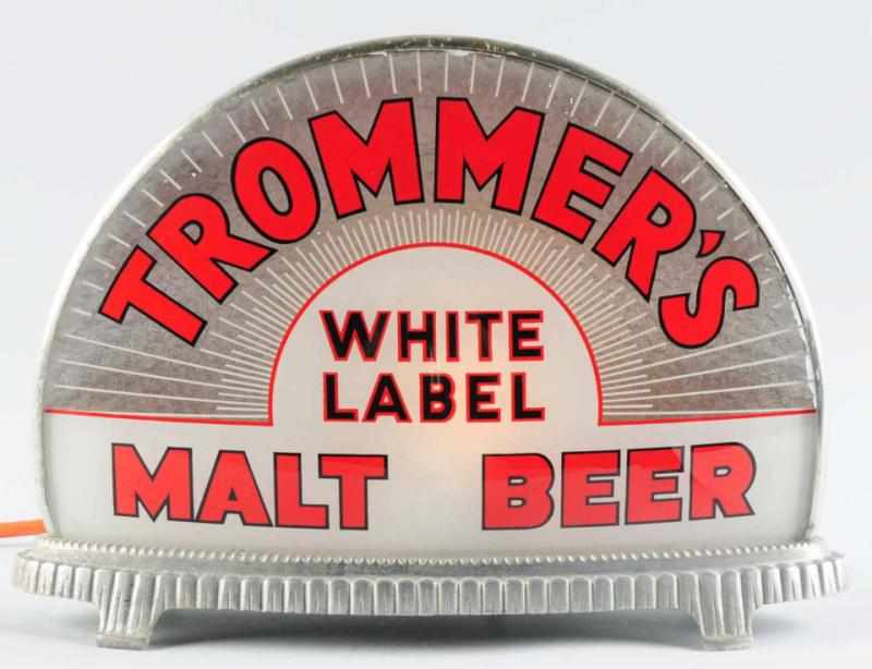 Appraisal: Trommer's White Label Malt Gillco Cab Light Reverse glass light