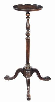 Appraisal: An early th century Colonial padouk torchere the dished top