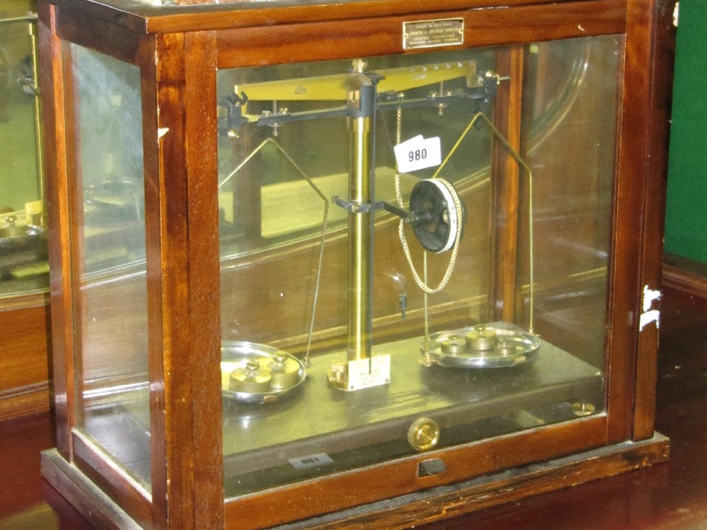 Appraisal: Cased set of beam balance scales