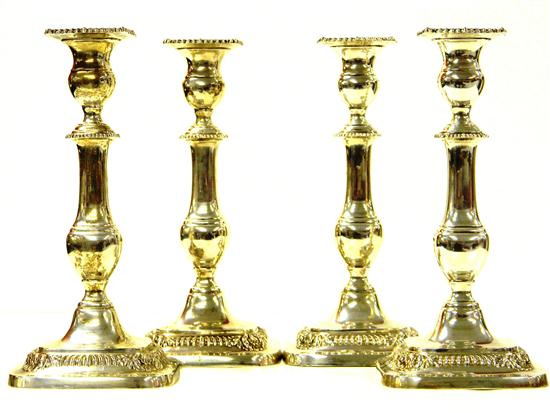 Appraisal: STERLING four matching weighted silver candlesticks ''Lord Robert'' International sterling