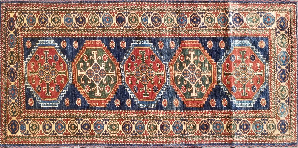 Appraisal: Shirvan Kazak Hand Woven Wool Rug Shirvan Kazak Hand Woven