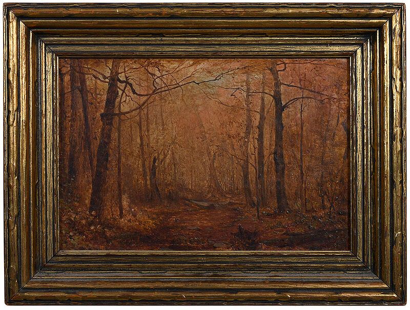 Appraisal: Jervis McEntee New York - Forest Interior Autumn signed with