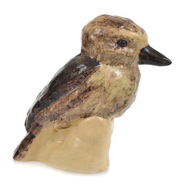 Appraisal: AN AUSTRALIAN POTTERY KOOKABURRA FIGURINE incised Stella McLush Kookaburra to