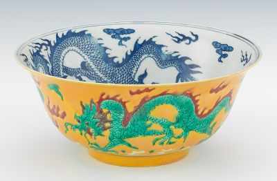 Appraisal: A Chinese Porcelain Bowl The interior decorated in cobalt blue