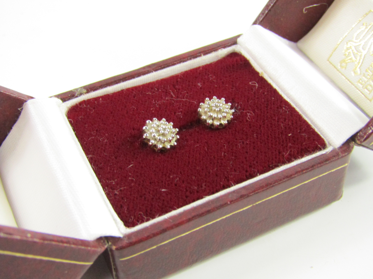 Appraisal: A pair of ct yellow and white gold diamond set