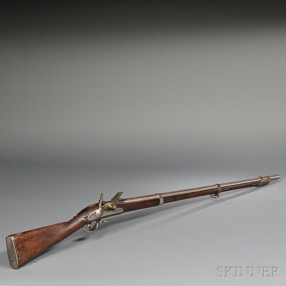 Appraisal: Model Flintlock Musket for Parts c walnut stock tail of