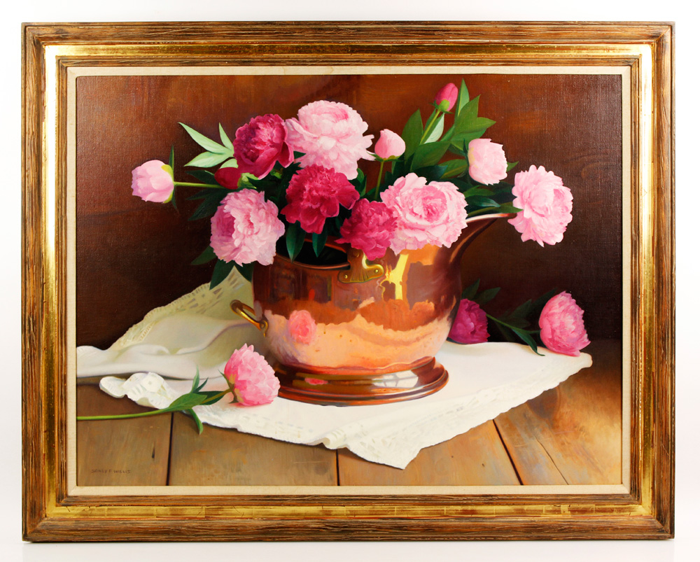 Appraisal: - Willis Still Life with Peonies O C Sidney F