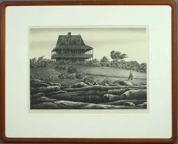 Appraisal: Alan Horton Crane American - House By the Sea lithograph