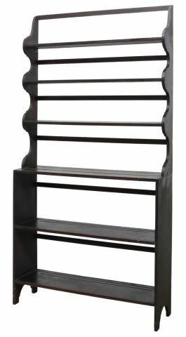 Appraisal: American Primitive pine plate rack th c in a dark