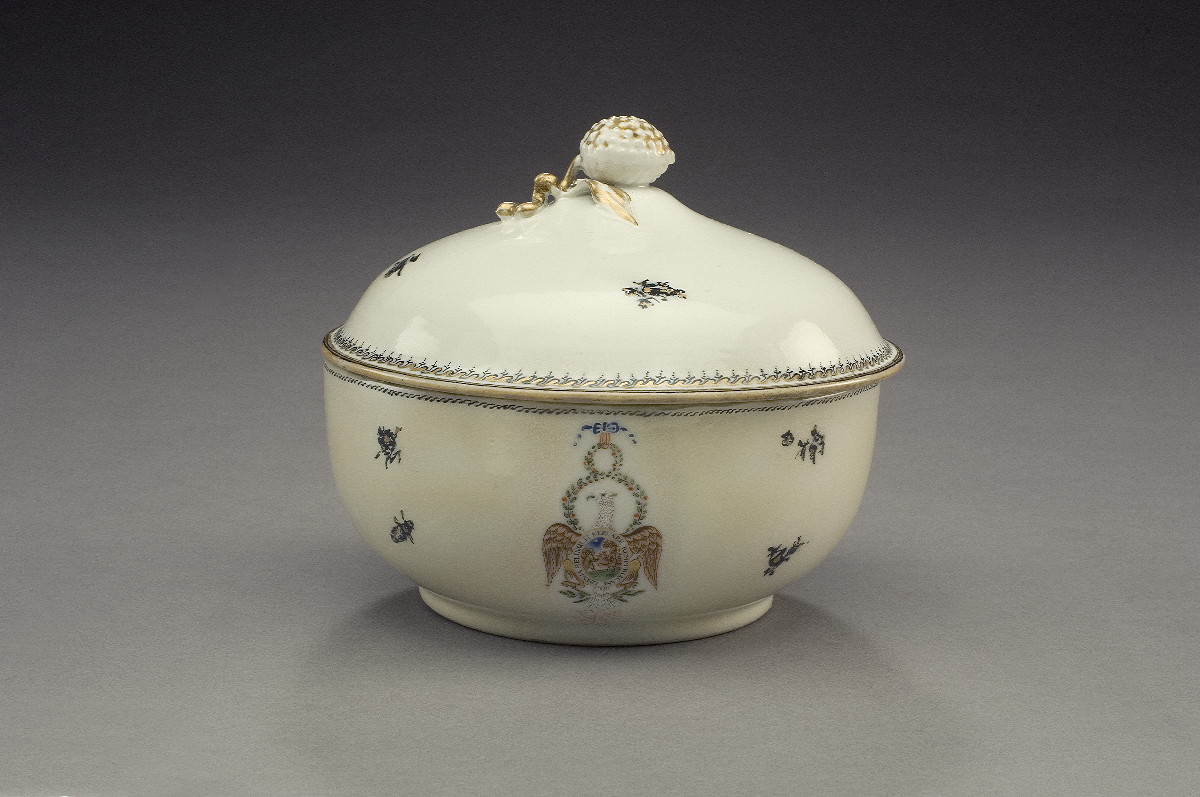 Appraisal: RARE CHINESE EXPORT PORCELAIN 'ORDER OF THE CINCINNATI' SUGAR BOWL