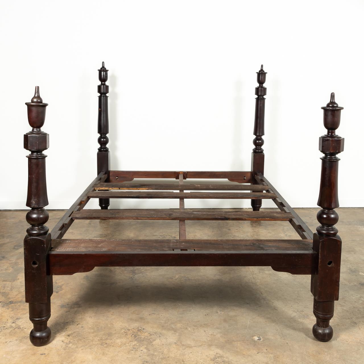 Appraisal: TH C ANGLO-DUTCH CARIBBEAN MAHOGANY POSTER BED Caribbean th century