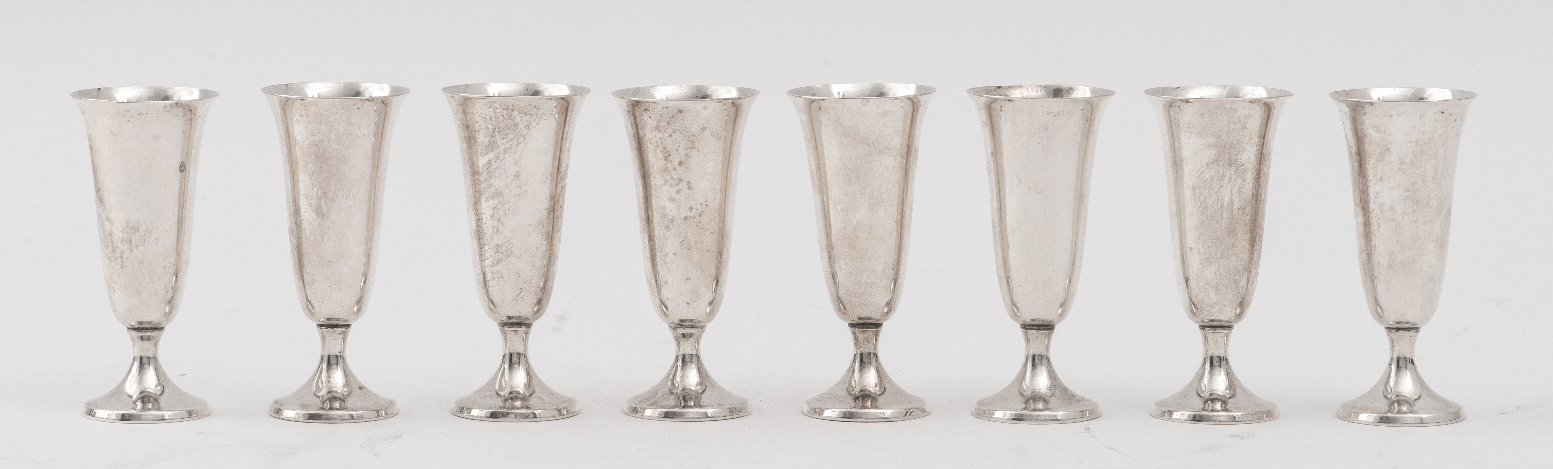 Appraisal: GORHAM STERLING CORDIAL GLASSES Gorham sterling cordial glasses marked to