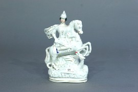 Appraisal: A Staffordshire figure of St George and the Dragon cm