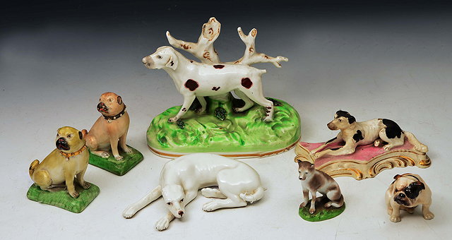 Appraisal: A MEISSEN WHITE PORCELAIN FIGURE OF A LYING HOUND cm