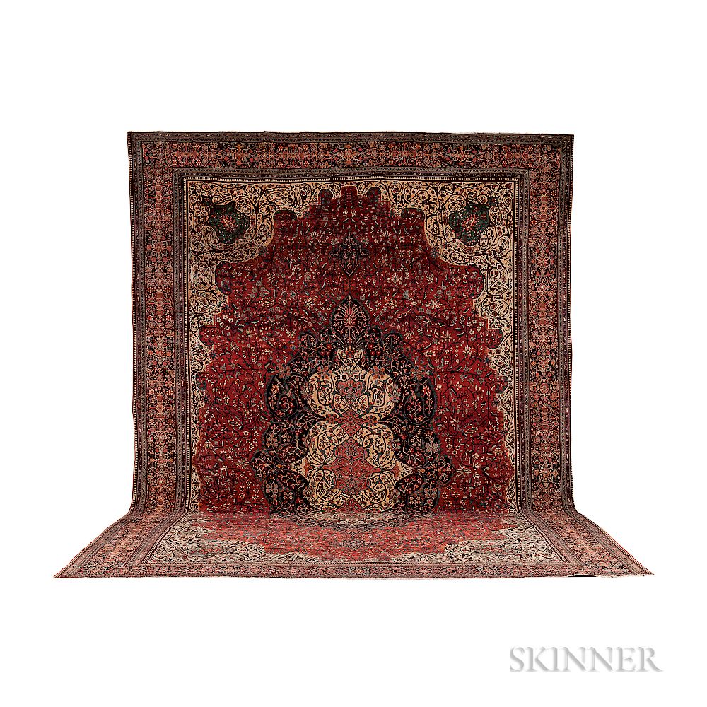 Appraisal: Antique Fereghan Sarouk Carpet Antique Fereghan Sarouk Carpet western Iran