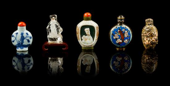 Appraisal: Sale Lot A Group of Five Snuff Bottles the first