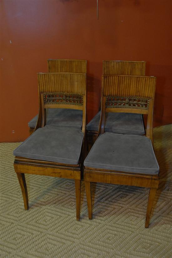 Appraisal: SET FOUR ITALIAN NEO-CLASSICAL STYLE SIDE CHAIRS H From a