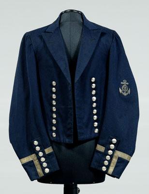 Appraisal: World War I German naval uniform blue wool jacket with