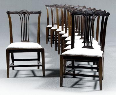 Appraisal: Set of ten Gillows dining chairs Hepplewhite style each with