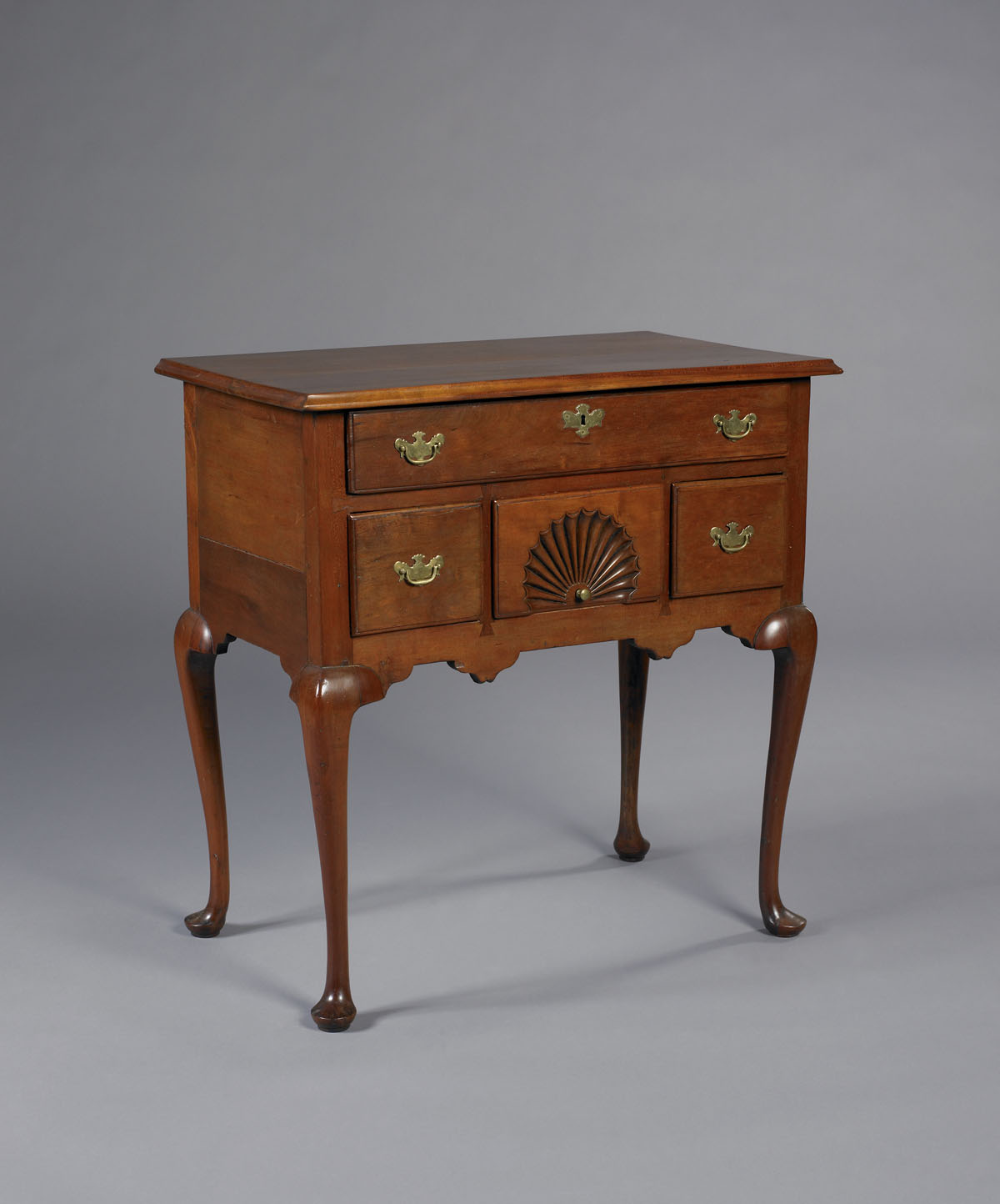 Appraisal: CONNECTICUT RIVER VALLEY QUEEN ANNE CHERRY LOWBOY The rectangular top