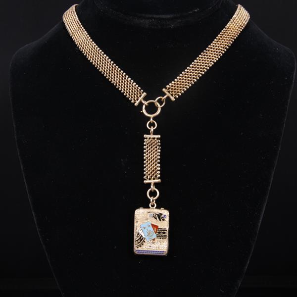 Appraisal: Victorian gold filled Locket Necklace with enamel