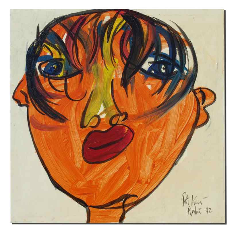 Appraisal: KEIL Peter German - ''Large Head'' Oil Canvas '' x