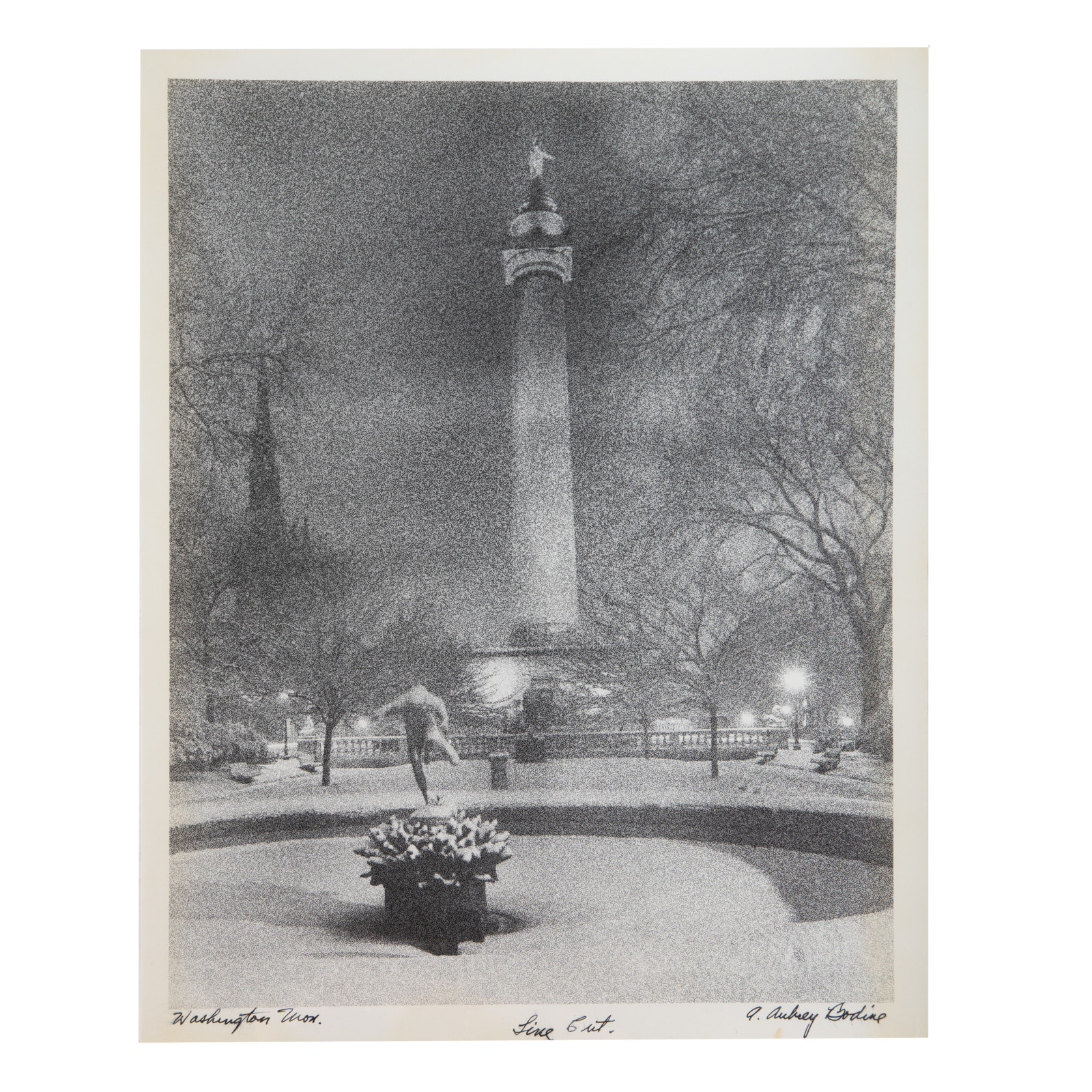 Appraisal: A AUBREY BODINE WASHINGTON MONUMENT American - Gelatin silver print