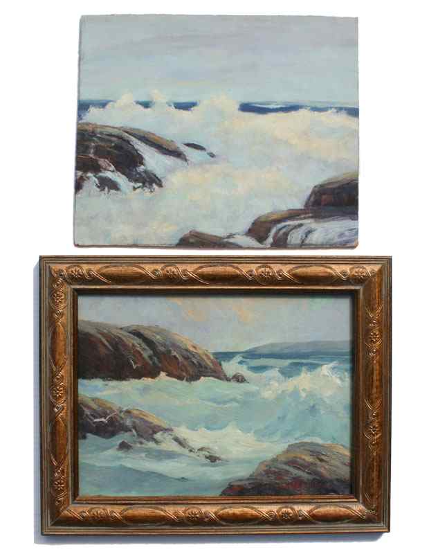 Appraisal: WILSON Bertram Russell Canadian th Century piece lot Waves Crashing