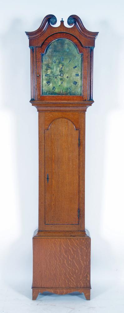 Appraisal: AN OAK LONGCASE CLOCK by James Paterson Banff the eight