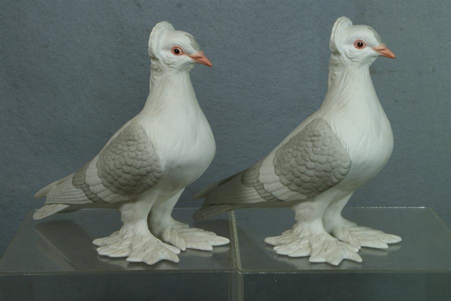 Appraisal: Boehm porcelain figurines Tumbler Pigeons N each high Estimate -