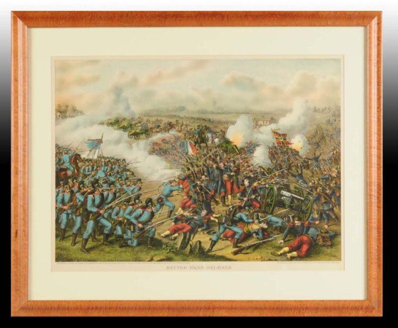 Appraisal: Kurz Allison Litho Battle Near Orleans Description Circa s Framed