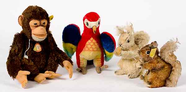 Appraisal: Steiff Stuffed Animals German a collection of Steiff stuffed animals