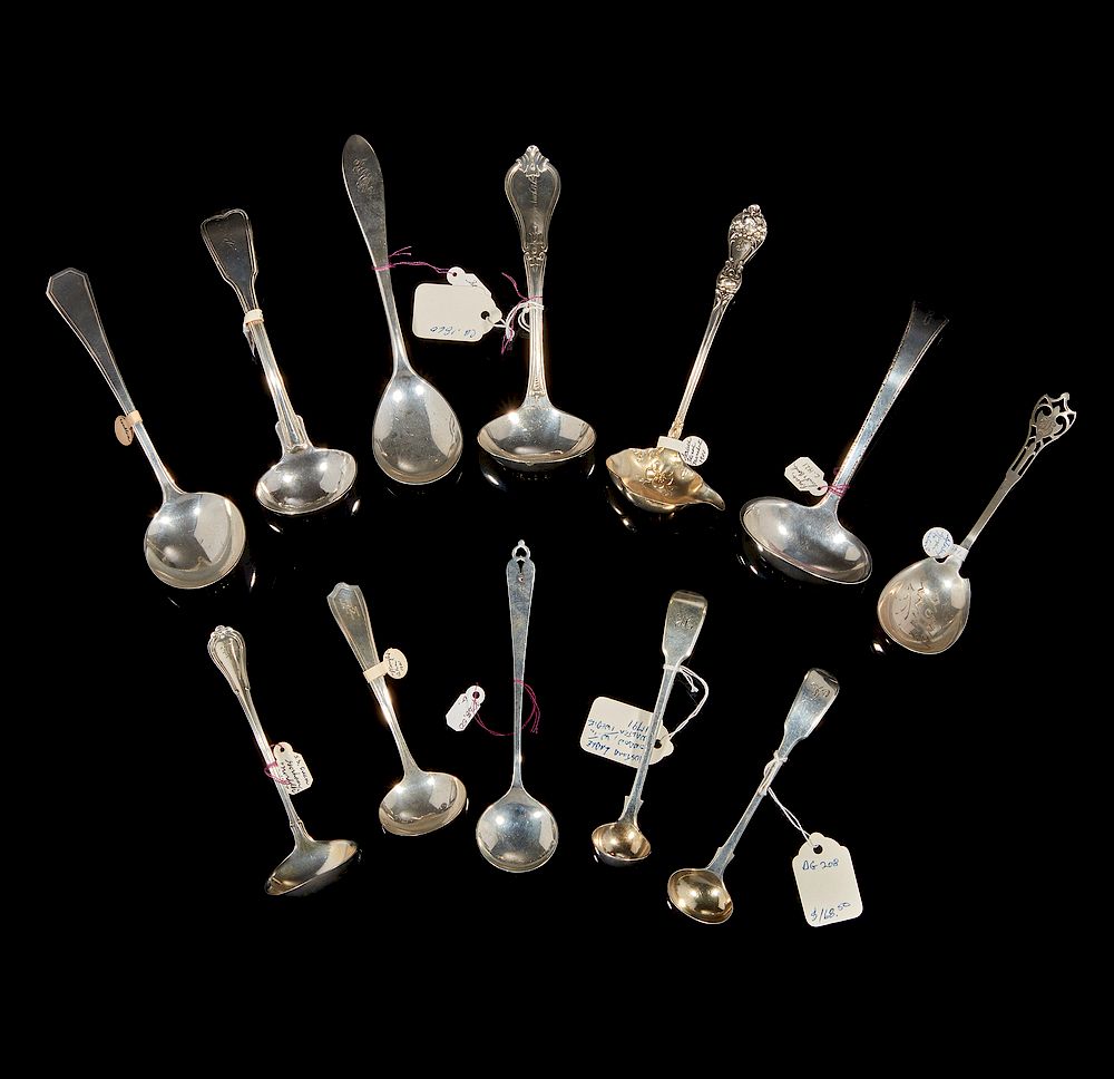 Appraisal: Assorted Sterling Silver Small Ladles Ten assorted small ladles and