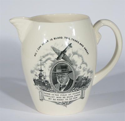 Appraisal: A Copeland Spode 'Sir Winston Churchill' commemorative jug printed in