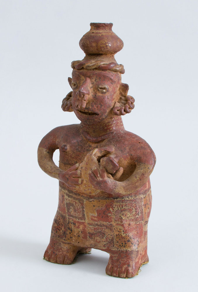 Appraisal: NAYARIT PROTOCLASSICAL POLYCHROME POTTERY GROUP OF A MOTHER AND CHILD