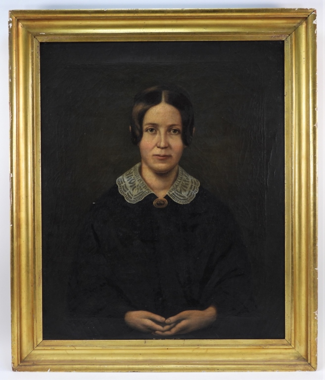 Appraisal: WILLIAM M PRIOR PORTRAIT OF A WOMAN PAINTING Massachusetts Maine