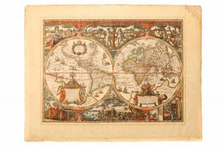 Appraisal: After Van Geelkercken Orbis Terrarum Map After Nicholas Nicolaes van