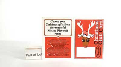 Appraisal: Mettoy Playcraft Christmas Club Cards - unfolded cards for customers