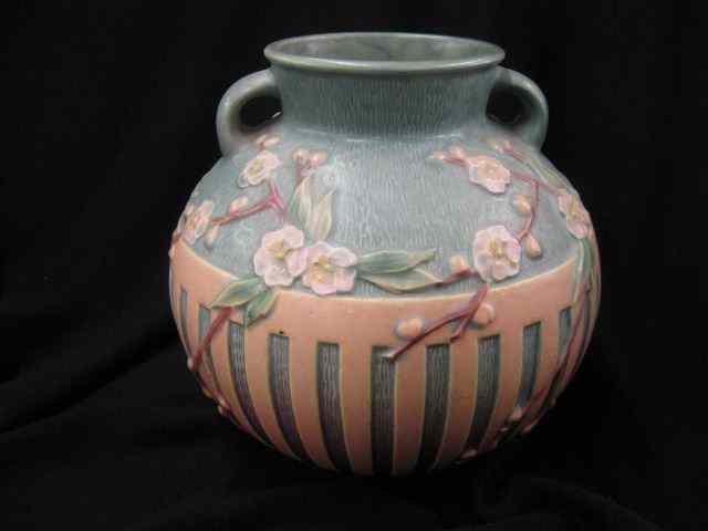 Appraisal: Roseville Cherry Blossom Art Pottery Vase urn style handled original