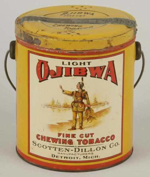 Appraisal: Ojibwa Cut Plug Tobacco Pail Description Image on both sides