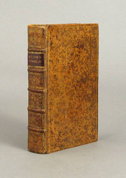 Appraisal: BOCCACCIO GIOVANNI The Decameron London Period full mottled calf