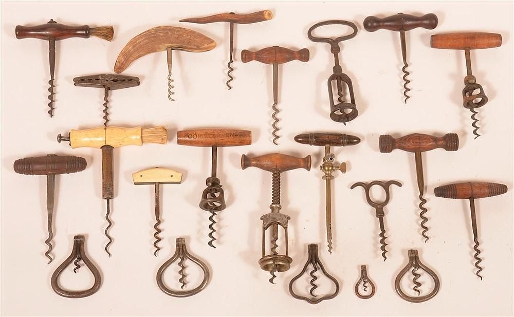 Appraisal: Various Antique Cork Screws Various Antique Cork Screws Largest measures