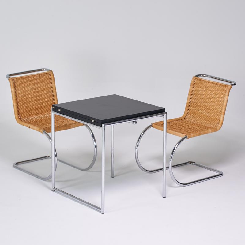 Appraisal: MIES VAN DER ROHE STENDIG EILEEN GRAY STEELCLASSIC Two cantilevered