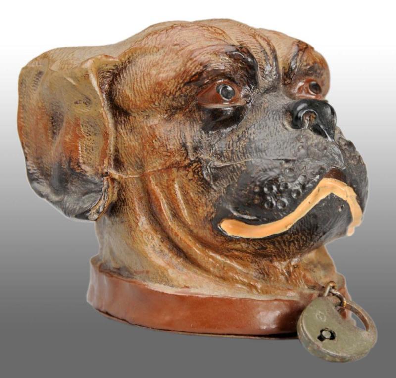 Appraisal: Lead Boxer Dog Still Bank Condition Near Mint Size -