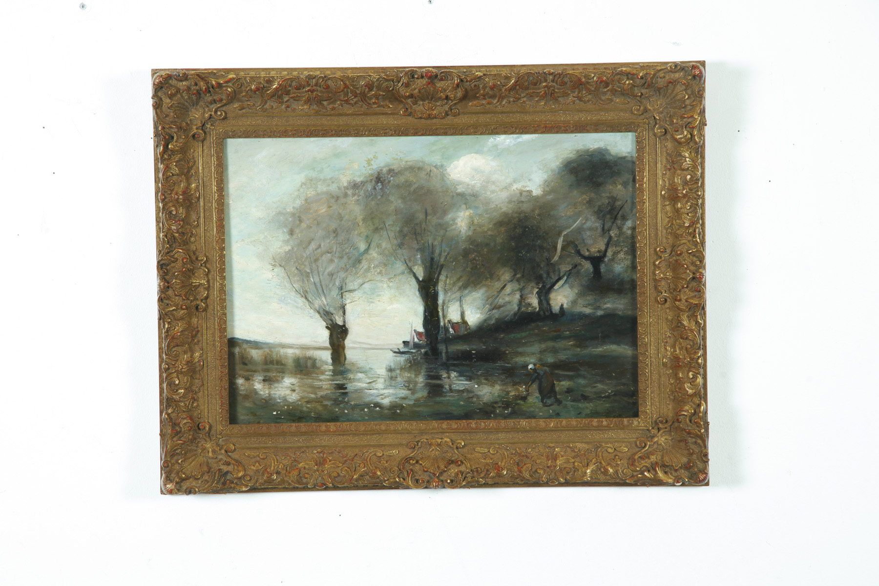 Appraisal: LANDSCAPE IN THE STYLE OF JEAN BAPTISTE CAMILLE COROT FRANCE