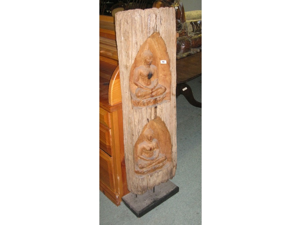 Appraisal: Driftwood Buddha sculpture