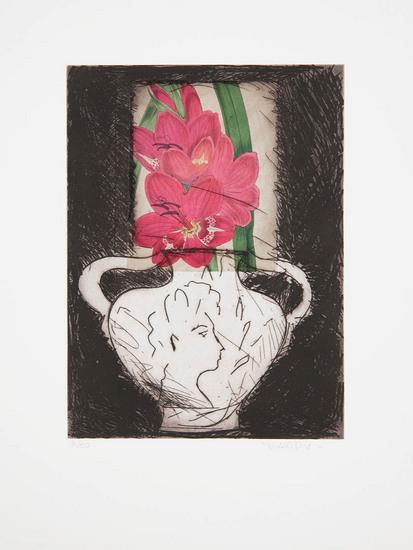 Appraisal: Manolo Vald s b flores i etching printed in colors